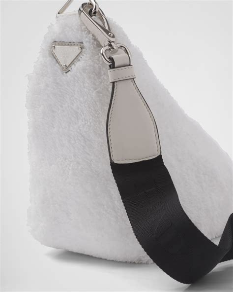 Prada Triangle Terrycloth Shoulder Bag